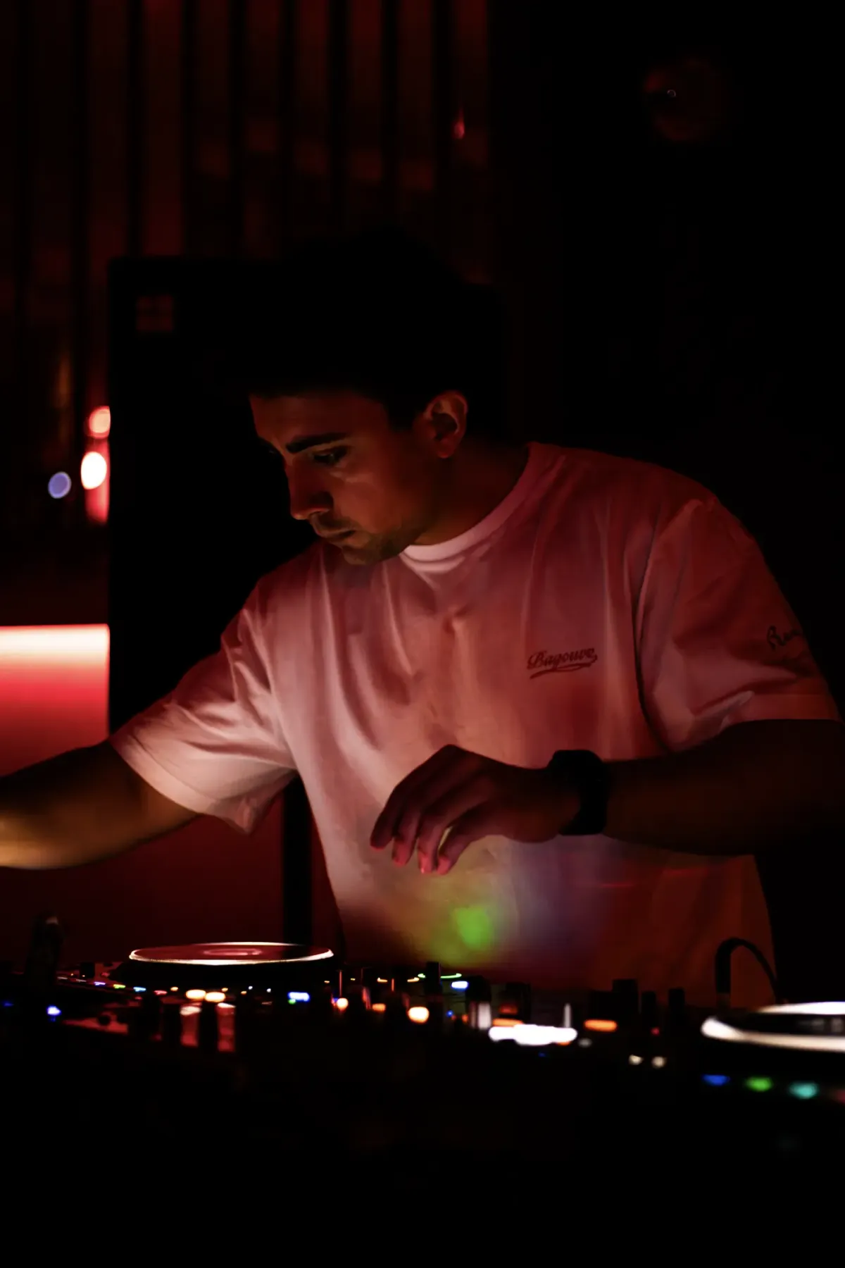 Professional DJ equipment and setup during live set Lula the Club
